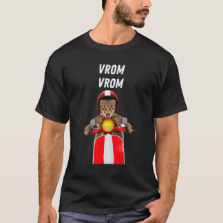 Camiseta Vrom Vrom Gato Loco de Carreras de Motocicletas F