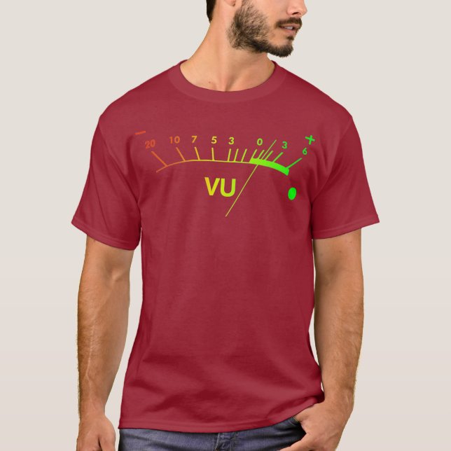 Camiseta VU Meter dB DJ T-Shirt (Anverso)