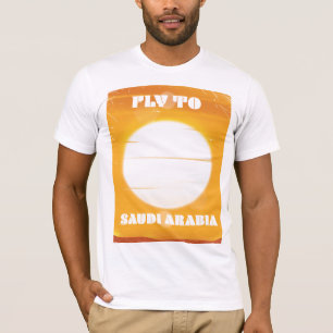 Camiseta Vuela a Arabia Saudita cartel de viaje vintage