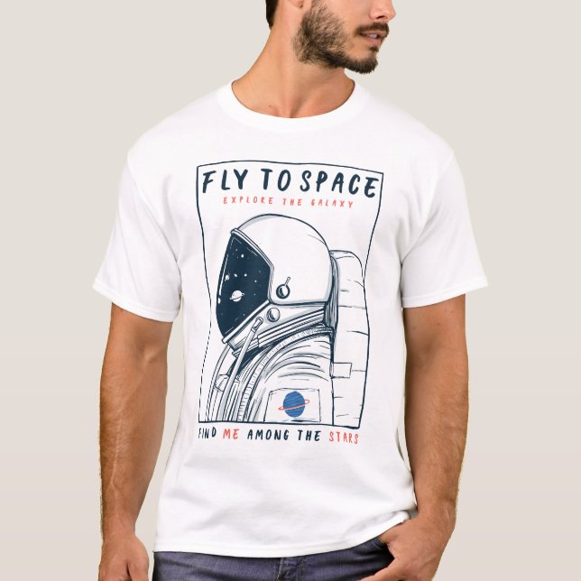 Camiseta Vuela al Espacio - Diseño de Exploración de Astron (Anverso)