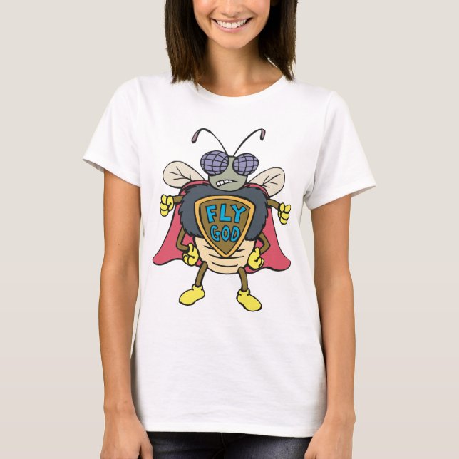 Camiseta Vuela Dios Superhéroe Vuela Insecto Personaje (Anverso)