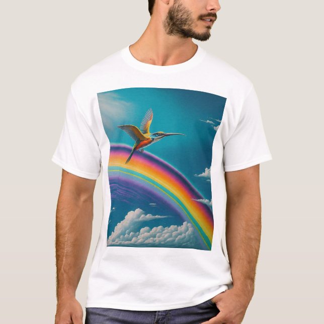 Camiseta Vuelo celeste (Anverso)