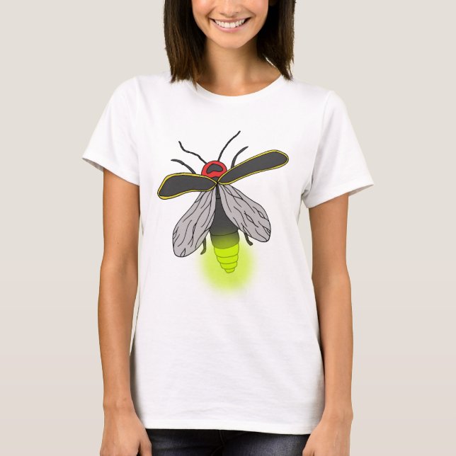 Camiseta vuelo de bicho de rayo iluminado (Anverso)