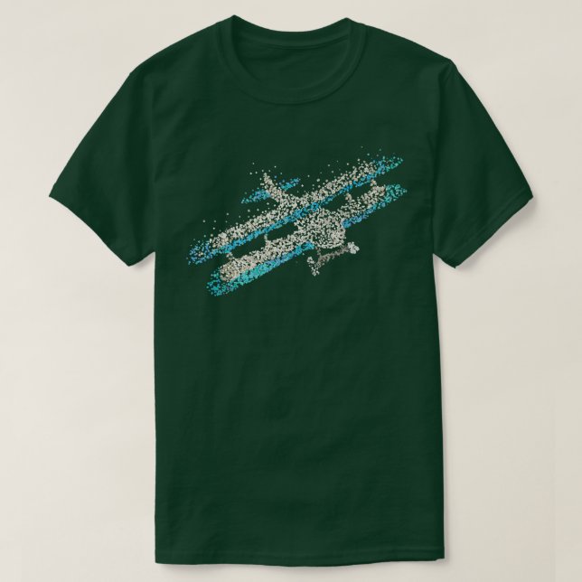 Camiseta Vuelo de modelo de plano de doble decker (Diseño del anverso)