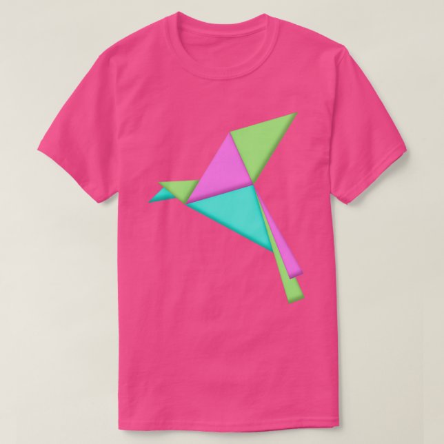 Camiseta Vuelo de Origami (Diseño del anverso)