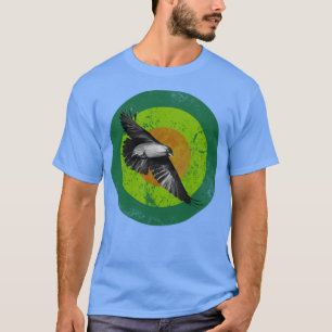 Camiseta Vuelo de Raven TShirtRaven estilo retro ilusión