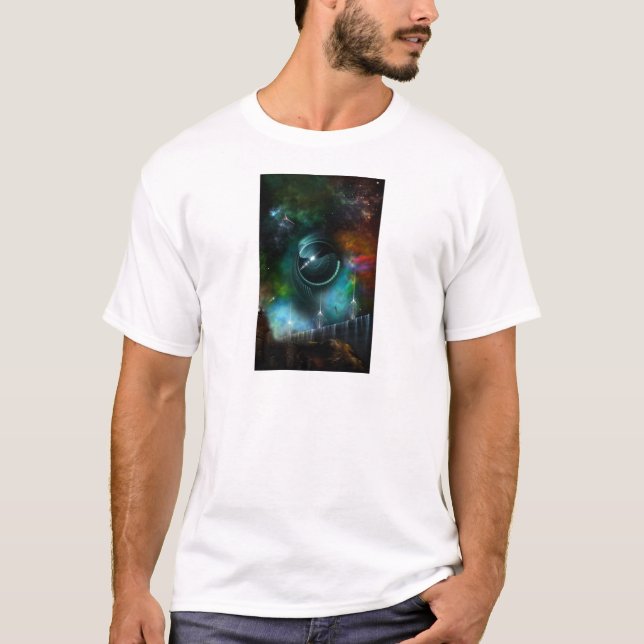 Camiseta Vuelo Del Arte Fractal Corbius (Anverso)