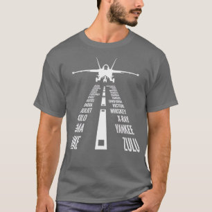 Camiseta Vuelo del piloto de avispones F18 Aterrizando Alfa