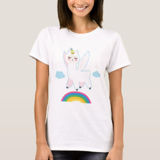 Camiseta Vuelo del unicornio de la llama