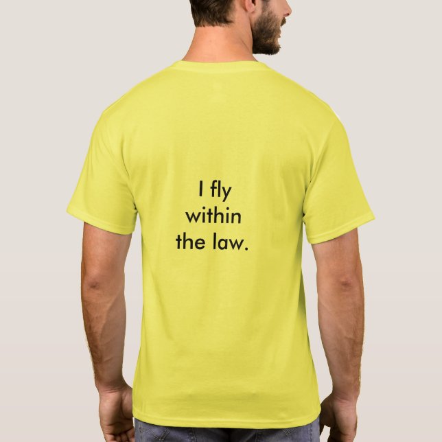 Camiseta Vuelo dentro de la ley, piloto responsable del (Reverso)