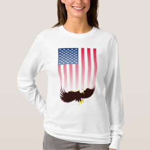 Camiseta Vuelo Eagle y bandera americana