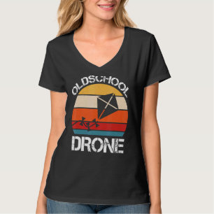Camiseta Vuelo en cielo aéreo de drones Oldschool