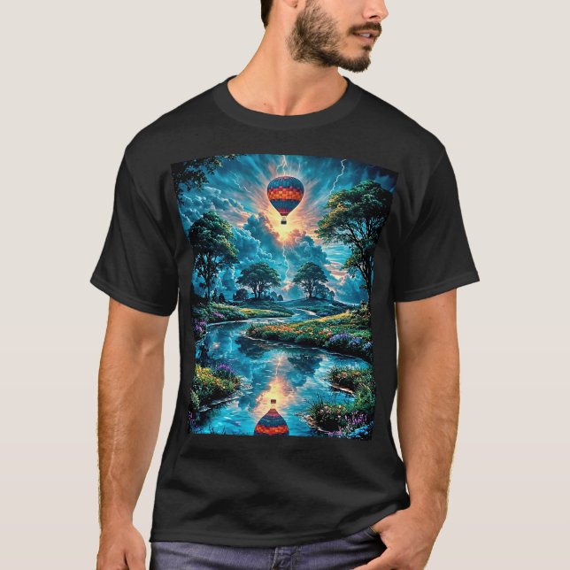 Camiseta Vuelo en globo aerostático (Anverso)