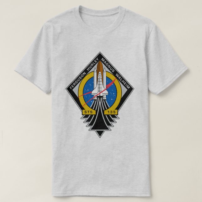 Camiseta Vuelo final de STS 135 Atlantis (Diseño del anverso)