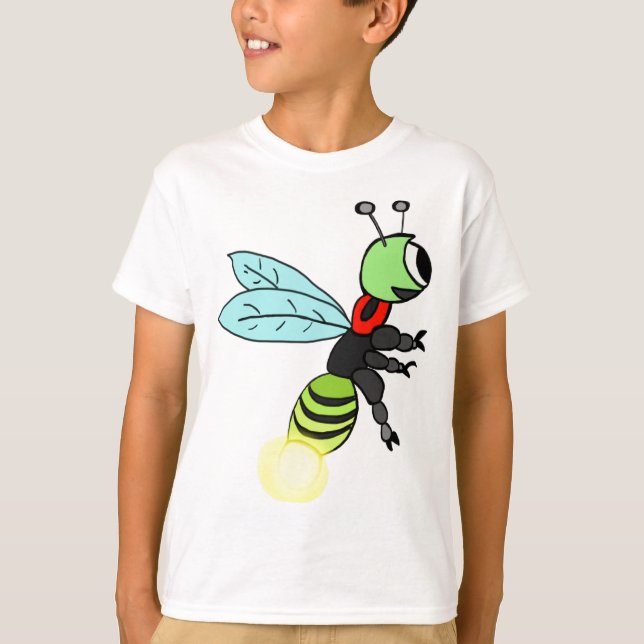 Camiseta Vuelo lindo de la luciérnaga (Anverso)