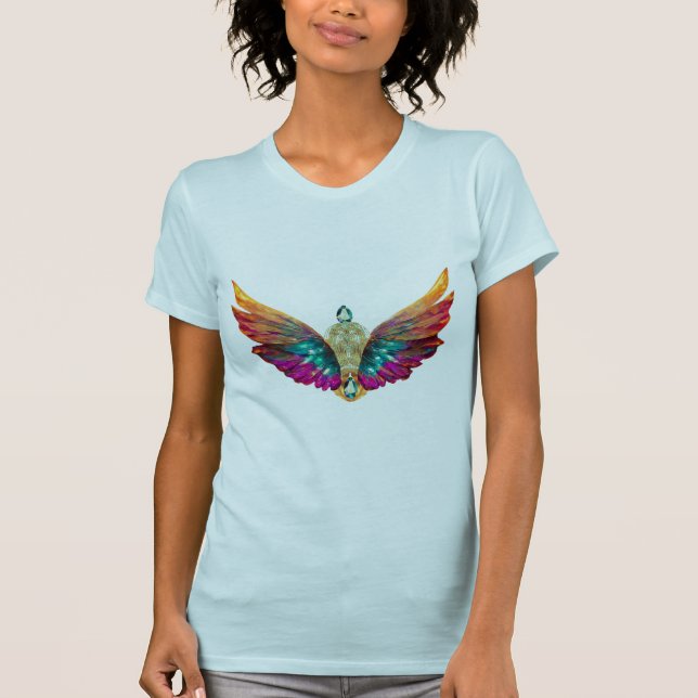 Camiseta Vuelo majestuoso: Alas de cristal La delgada acomo (Anverso)