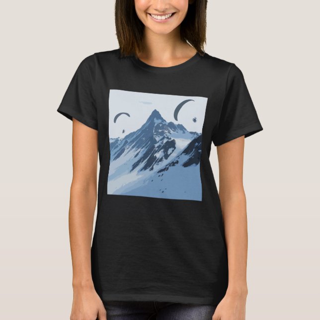 Camiseta Vuelo máximo de la montaña Paramotor (Anverso)