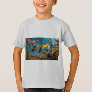 Camiseta Vuelo Plástico: Sueños en Cielo Sintético