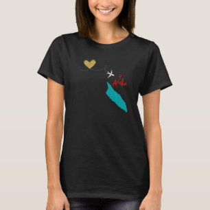 Camiseta Vuelo Viaje Aruba Caribe Tema Familia Amigos Gr
