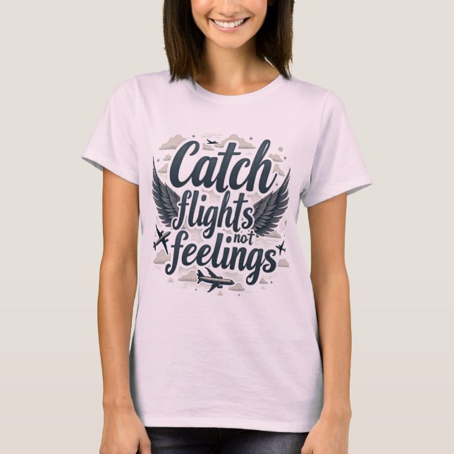 Camiseta Vuelos de captura, no sentimientos - Cotización de (Anverso)