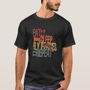 Camiseta Vuelos para dormir Vuelos Piloto De Vuelo De Repet