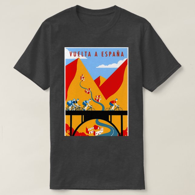 Camiseta VUELTA A ESPANA Impresión de Carreras de bicicleta (Diseño del anverso)
