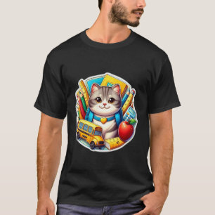 Camiseta Vuelta al cole gato británico de pelo corto niños