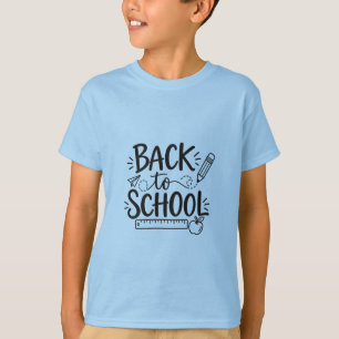 Camiseta Vuelta al cole Material escolar mínimo Regla de lá