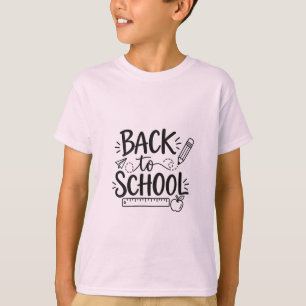 Camiseta Vuelta al cole Material escolar mínimo Regla de lá