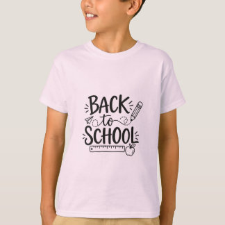Camiseta Vuelta al cole Material escolar mínimo Regla de lá