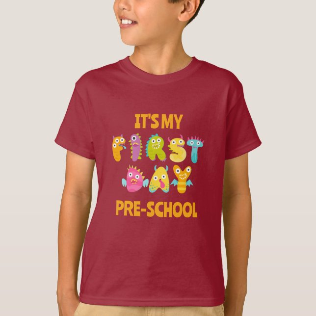 Camiseta Vuelta al cole PRIMER DÍA DE PREESCOLAR (Anverso)
