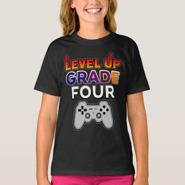 Camiseta Vuelta al cole Sube de nivel Cuarto Grado (Anverso)
