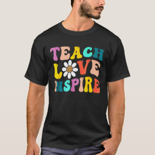 Camiseta Vuelta Al Colegio Enseña Amor Inspira Retro Profes