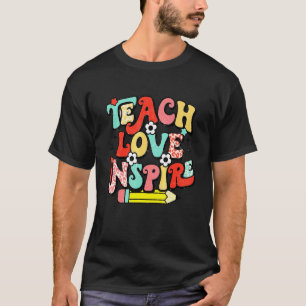 Camiseta Vuelta Al Colegio Enseña Amor Inspira Retro Profes