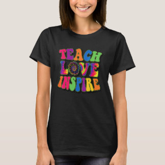 Camiseta Vuelta Al Colegio Enseñar Amor Inspirar Retro Prof