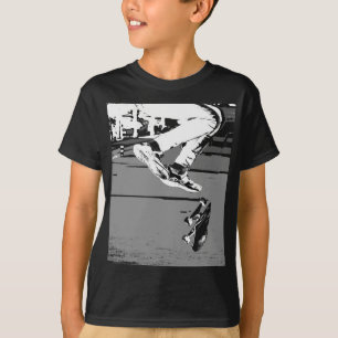 Camiseta Vuelta de la placa - Reloj redondo de patineta