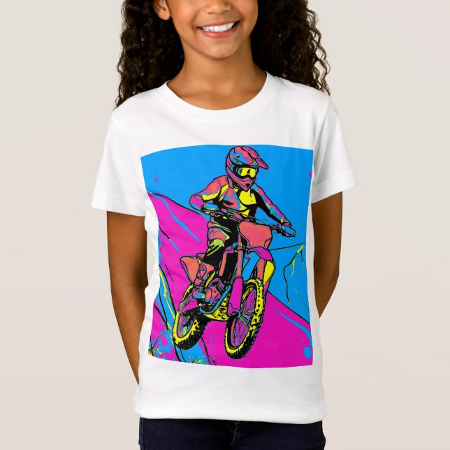 Camiseta Vuelta de montaña cuesta abajo - Motocross Rider (Anverso)