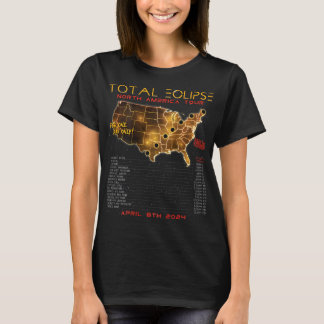 Camiseta Vuelta) Total del Eclipse Solar 2024 North America