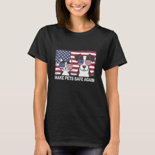 Camiseta Vuelva a hacer seguros a las mascotas Trump Harris