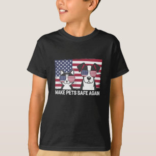 Camiseta Vuelva a poner a los animales domésticos a salvo T