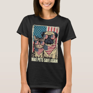 Camiseta Vuelvan a ser seguros los animales domésticos comi