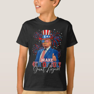 Camiseta Vuelve A Hacer El 4 De Julio Grande El Fuego Patri