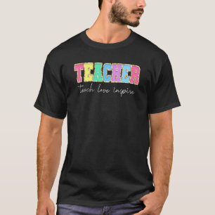 Camiseta Vuelve a la Escuela Enseña Ama Inspira Profesores
