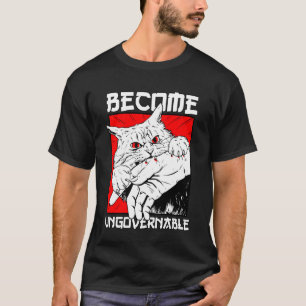 Camiseta Vuelve Ingobernable Mordisco de Gato Negro Humor