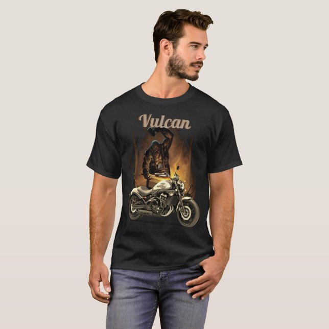 Camiseta Vulcan el diseño de la motocicleta del (Anverso completo)