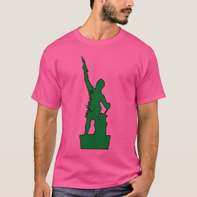 Camiseta Vulcano Birmingham Alabama Verde (Anverso)