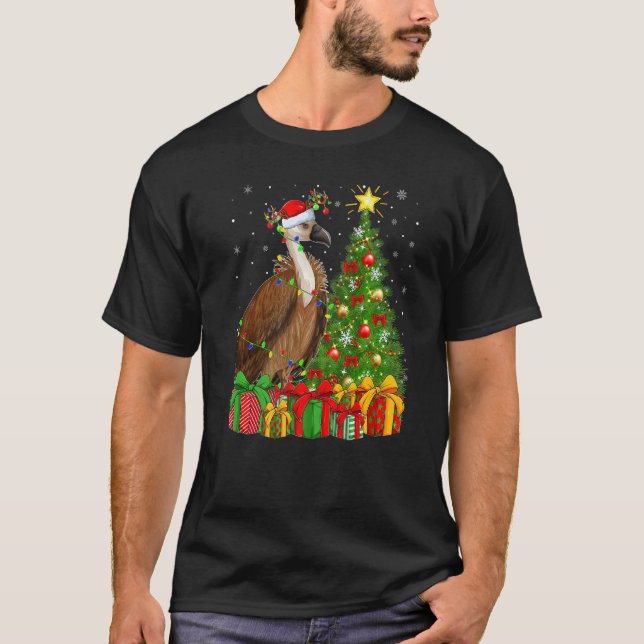 Camiseta Vulture Bird  Xmas Holiday Santa Vulture Christmas (Anverso)