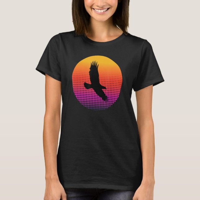 Camiseta Vulture Eagle Bird Flying in the Sky at Sunset Ani (Anverso)