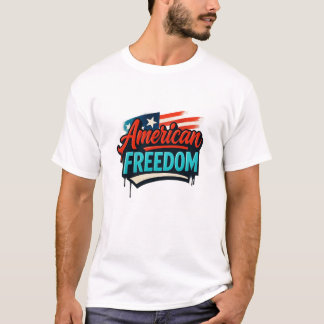 Camiseta Vushii Gráfico de la Libertad Americana