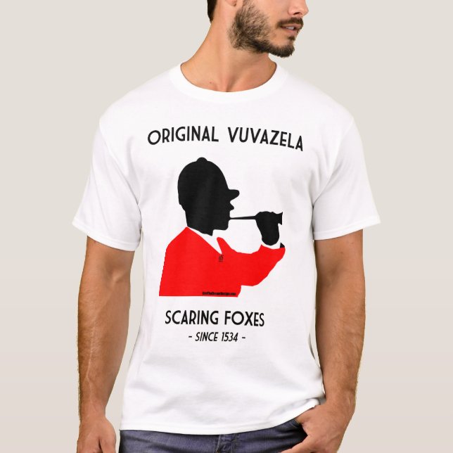Camiseta Vuvuzela original - asustar zorros (Anverso)